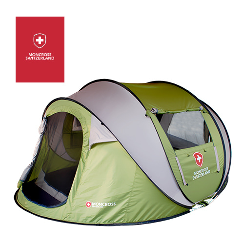 [몽크로스] 원터치 텐트 5~6인용280x200x120cm/색상선택:다크브라운,올리브그린/PMC-1003