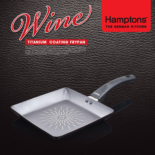 [Hamptons] 독일 햄튼 와인 티타늄 인덕션 사각팬 22cm /HTW-22S