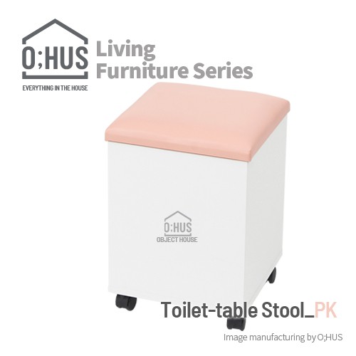 [O;HUS] Toilet-Table-Stool_PK_오후스 화장대 스툴 일반형 핑크 /OHS-ST-006PK