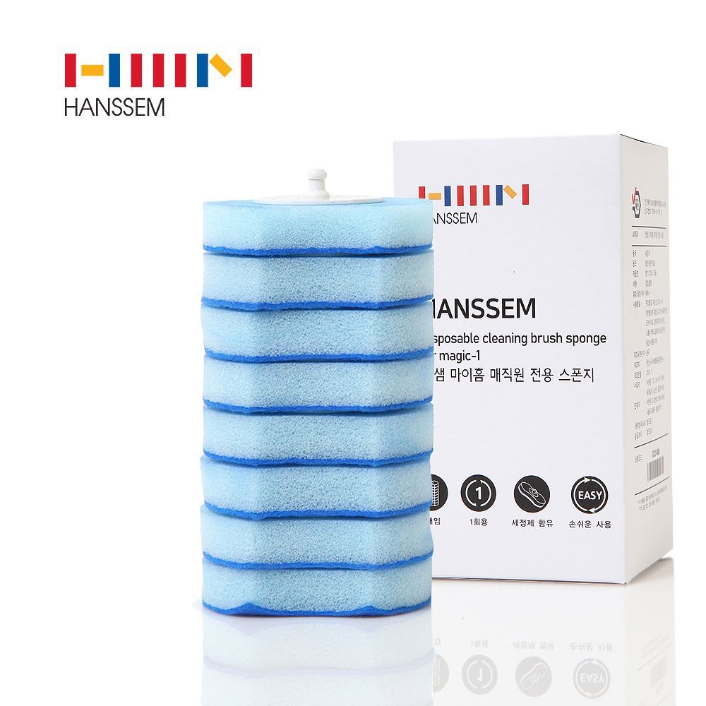 [한샘] 마이홈 매직원 욕실청소기 리필 스펀지 1박스(8개입) ×4BOX (합32개)